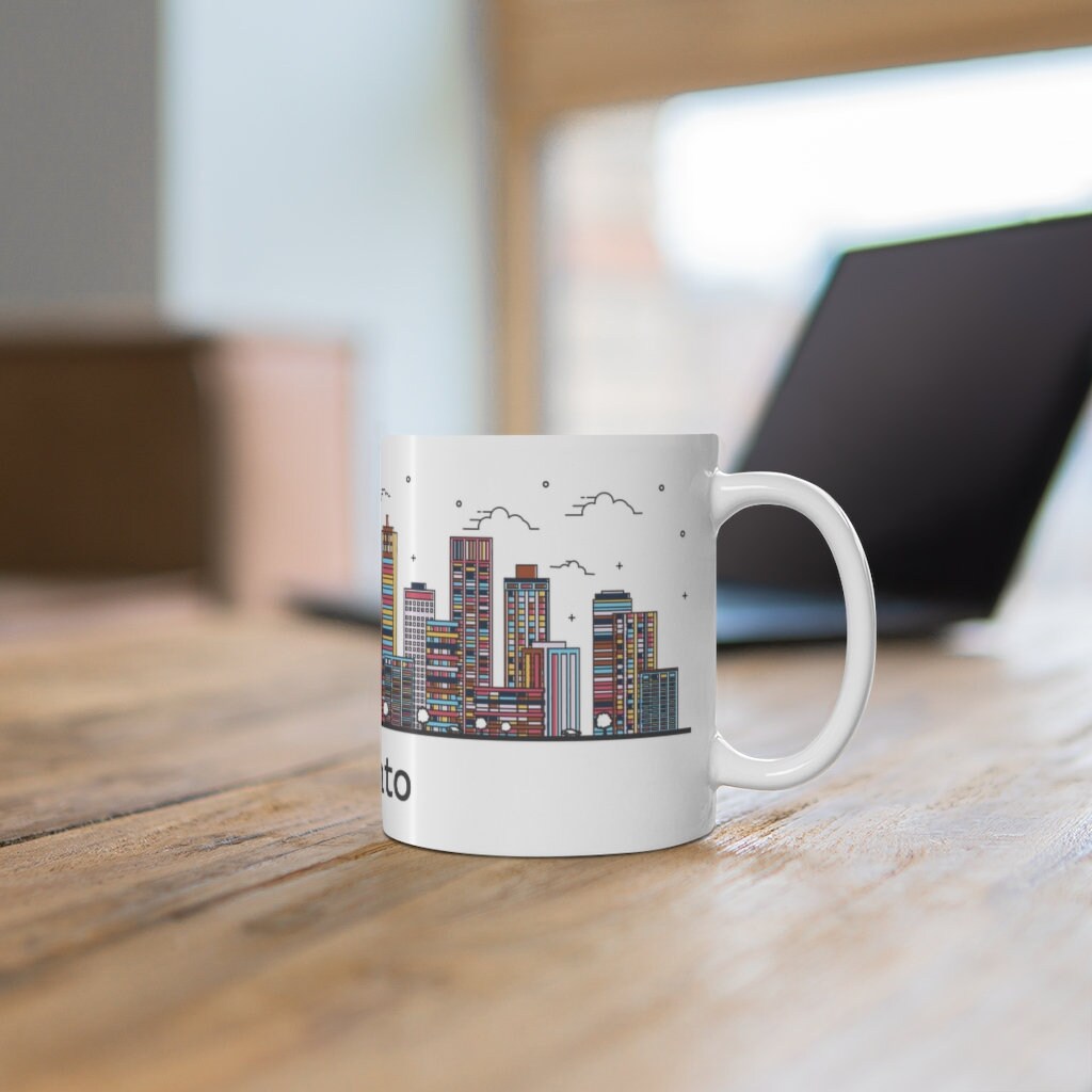 Toronto Ontario Canada Ceramic Coffee Mug 11oz - Vibrant Travel-Themed Mug With Comfort Grip Handle