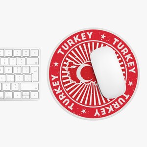 Turkey Mouse Pad, Gift for Travel Lover - Unique Desk Accessories, Travel Themed Office Decor, Non-Slip Gaming Pad, Souvenir Gift