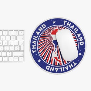 Thailand Mouse Pad, Gift for Travel Lover - Unique Desk Accessories, Travel Themed Office Decor, Non-Slip Gaming Pad, Souvenir Gift