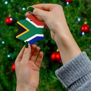 South Africa Christmas Ornament Ceramic South African Flag Inspired Porcelain Gift Holiday Decoration World Heritage Travel Themed image 7