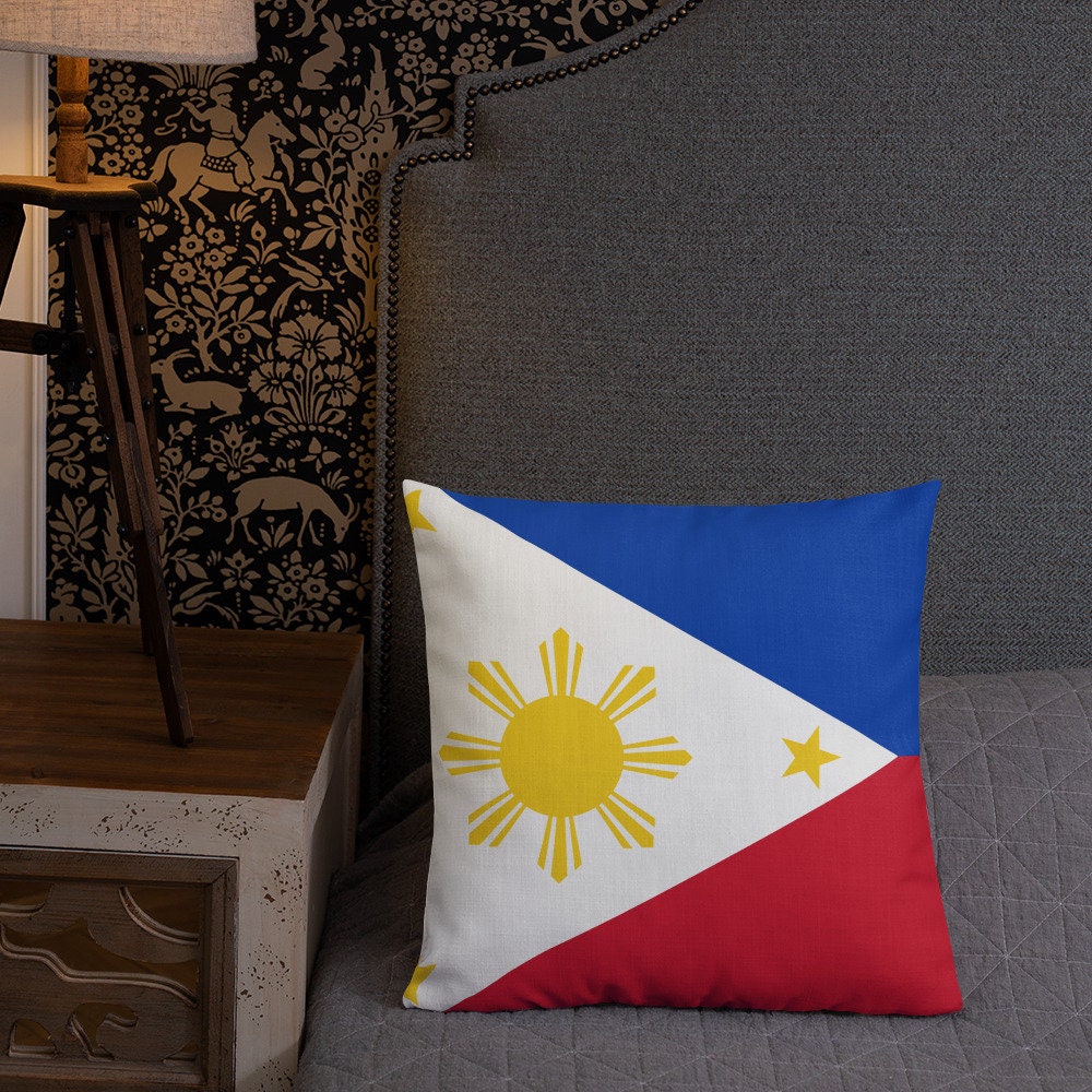 Philippines Accent Throw Pillow Filipino Flag Inspired World Etsy