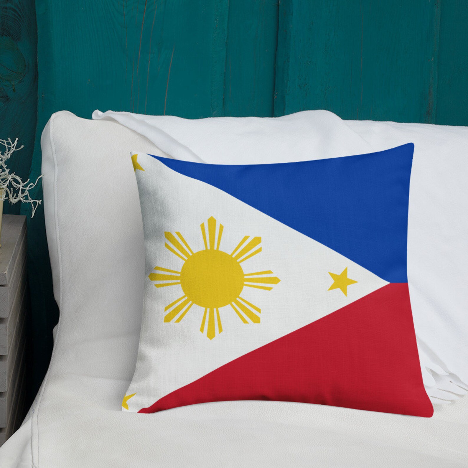 Philippines Accent Throw Pillow Filipino Flag Inspired World Etsy