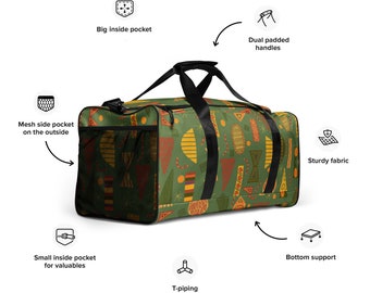 AHOMY Africa Woman Art Dancing Sports Gym Bag with Shoes Compartment Travel Duffel Bag AHOMY Africa Woman Art Dancing Sports Gym Bag with Shoes Compartment Travel Duffel Bag