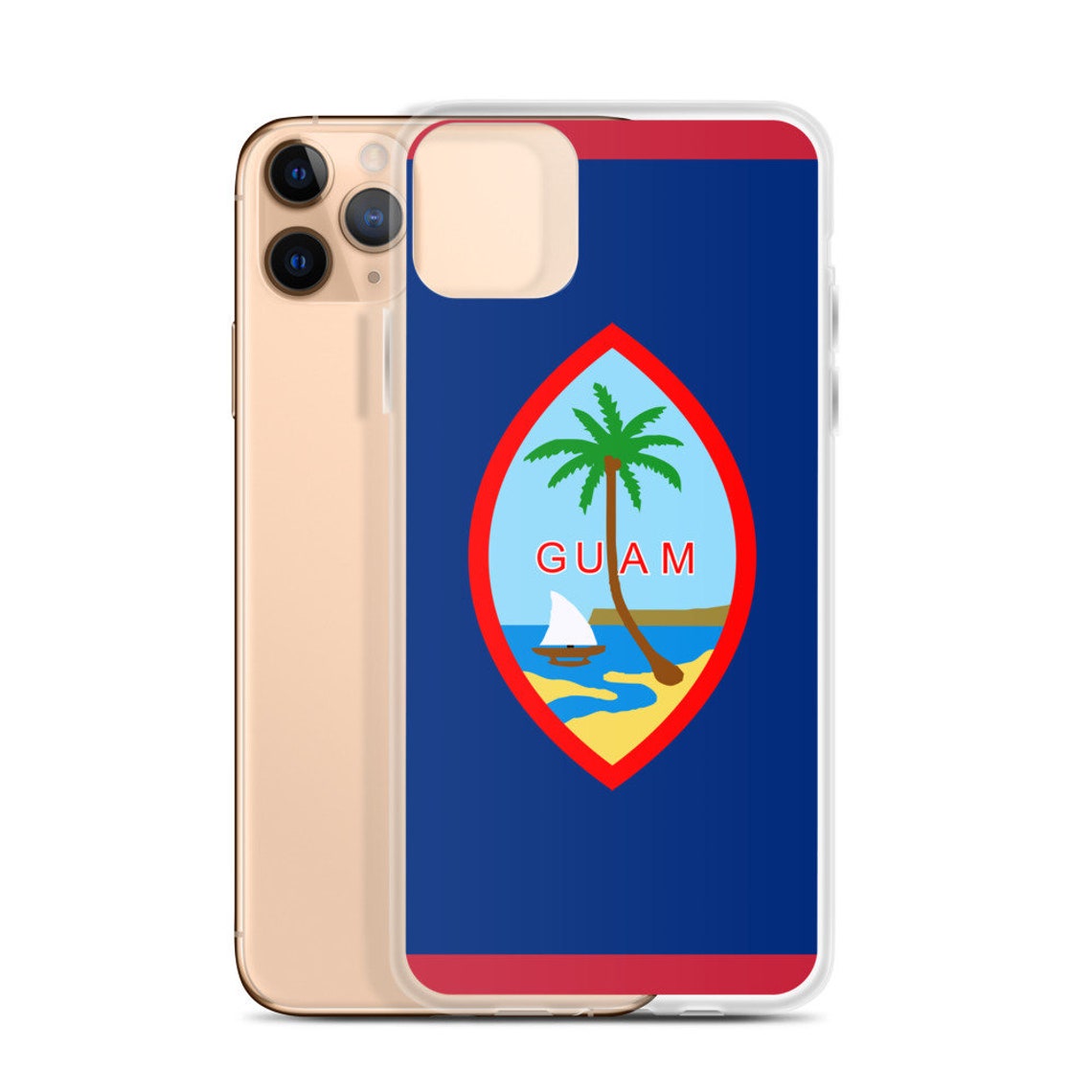 Guam iPhone Cell Phone Case Guamanian Flag Inspired Matte Etsy