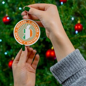 Irland Weihnachtsverzierung Keramik Vintage Stil Druck Irische Flagge Karte Geschenk Urlaub Dekoration Europa Welterbe Reise Themen