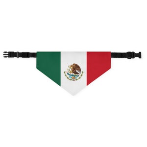 Mexico Mexican Flag Inspired Dog Pet Bandana Collar Adjustable - Etsy