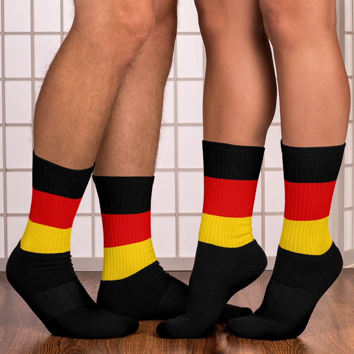 Germany German Flag Inspired Socks Crew Length Adult Etsy