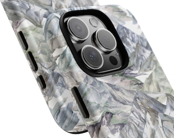 Watercolor Mountain Phone Case: Dual Layer Protective Shell