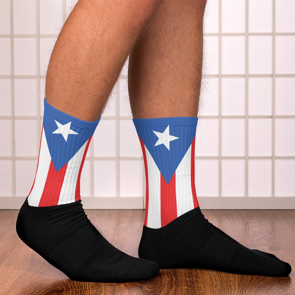 Puerto Rico Socks Puerto Rican Flag Inspired Sublimation Print Etsy