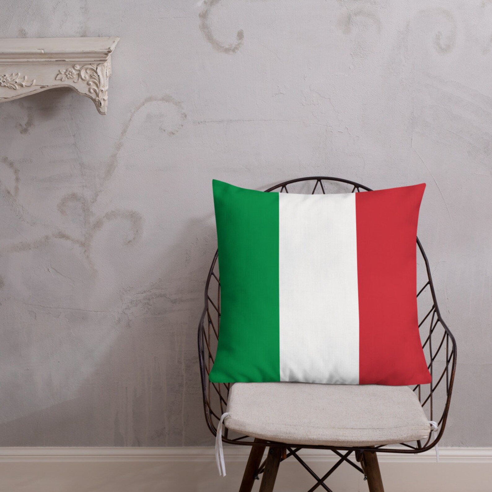 Italy Accent Throw Pillow Italian Flag Inspired World Heritage Etsy