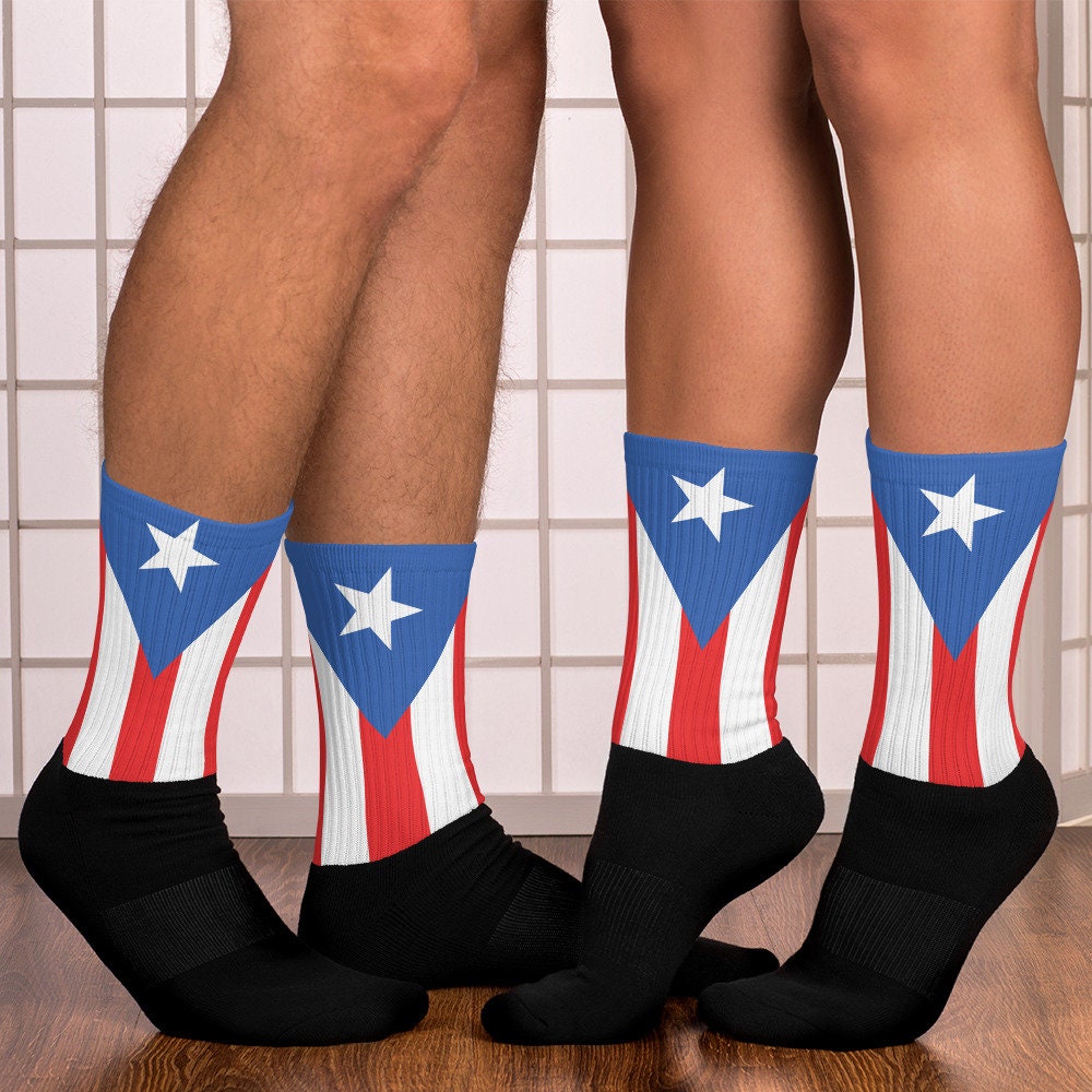 Puerto Rico Socks Puerto Rican Flag Inspired Sublimation Print Etsy