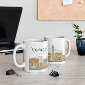 Venice Coffee Mug 11oz City Landmarks Skyline Architecture Italy Italian World Travel Themed Gift Ceramic Mugs White Glossy