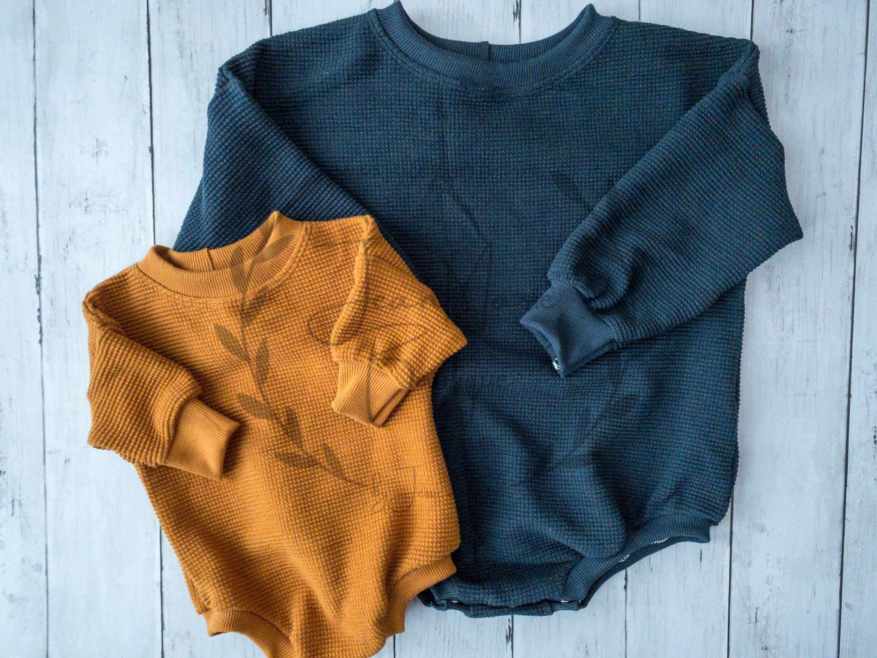 Louren Waffle Sailor Pullover チャコール ワッフル 