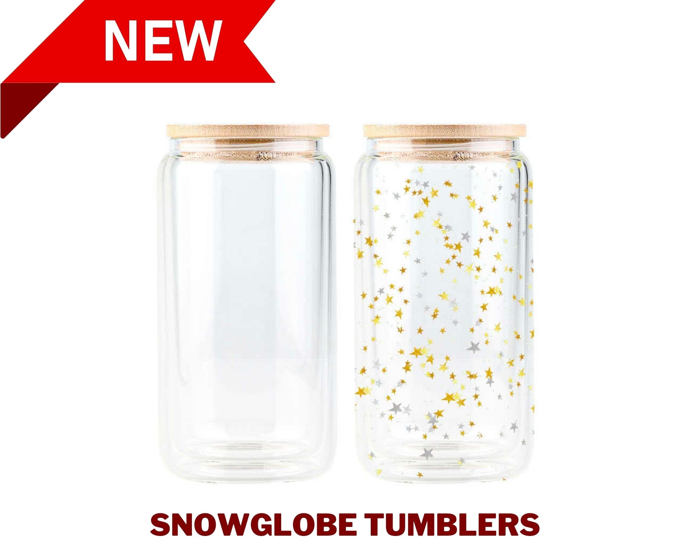 BLANK Snow globe Libbey Glass Can Jars