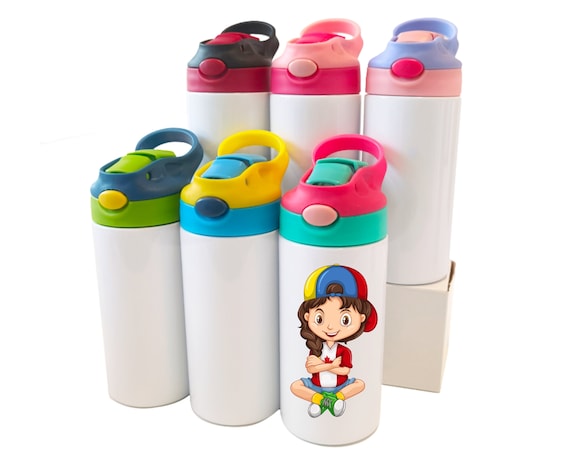 30 Pack Water Tumblers for Kids, 12 Oz Water Bottles, Blank Stainless Steel  Straight Sublimation Tumblers, Kids Tumbler Water Bottle 