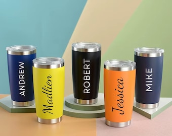 Personalized Name Tumblers, laser engraved custom cups, Beach trip cups, Family Trip, Coworker Gift, Next Day Shipping