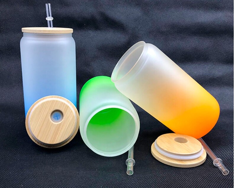 25 Pack Color Frosted Glass Sublimation Cups 16oz 20oz 25oz Etsy