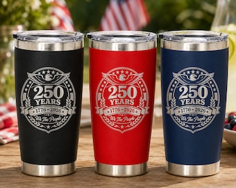 America 250 Anniversary Patriotic Leakproof Tumbler Stainless Steel American Flag Liberty Bell Cup Gift Military Veteran Personalized Custom