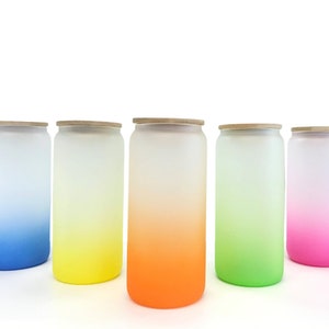 18 oz Gradient Color Sublimation Glass Tumblers – Rags4Wags