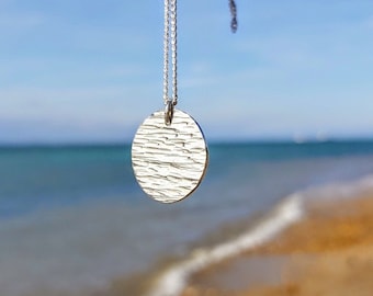 Silver Sterling Ripple Necklace
