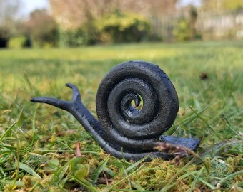 Hand Forged Snail | Sculpture Paperweight Decor Garden Blacksmith Anvil