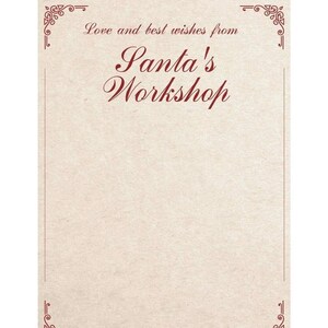 Santa Letterhead Christmas Style Carta en blanco de Santa Printable Descargar