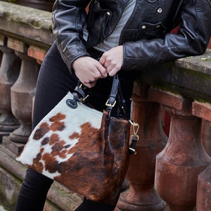 Cowhide tote hot sale