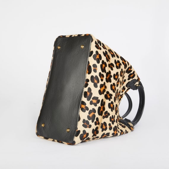 Leopard Print Tote Bag /leopard Print Leather Bag / Leopard 