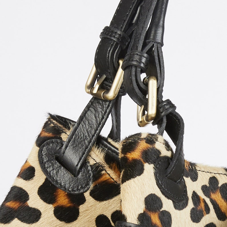 Leopard Print Tote Bag /leopard Print Leather Bag / Leopard Etsy UK