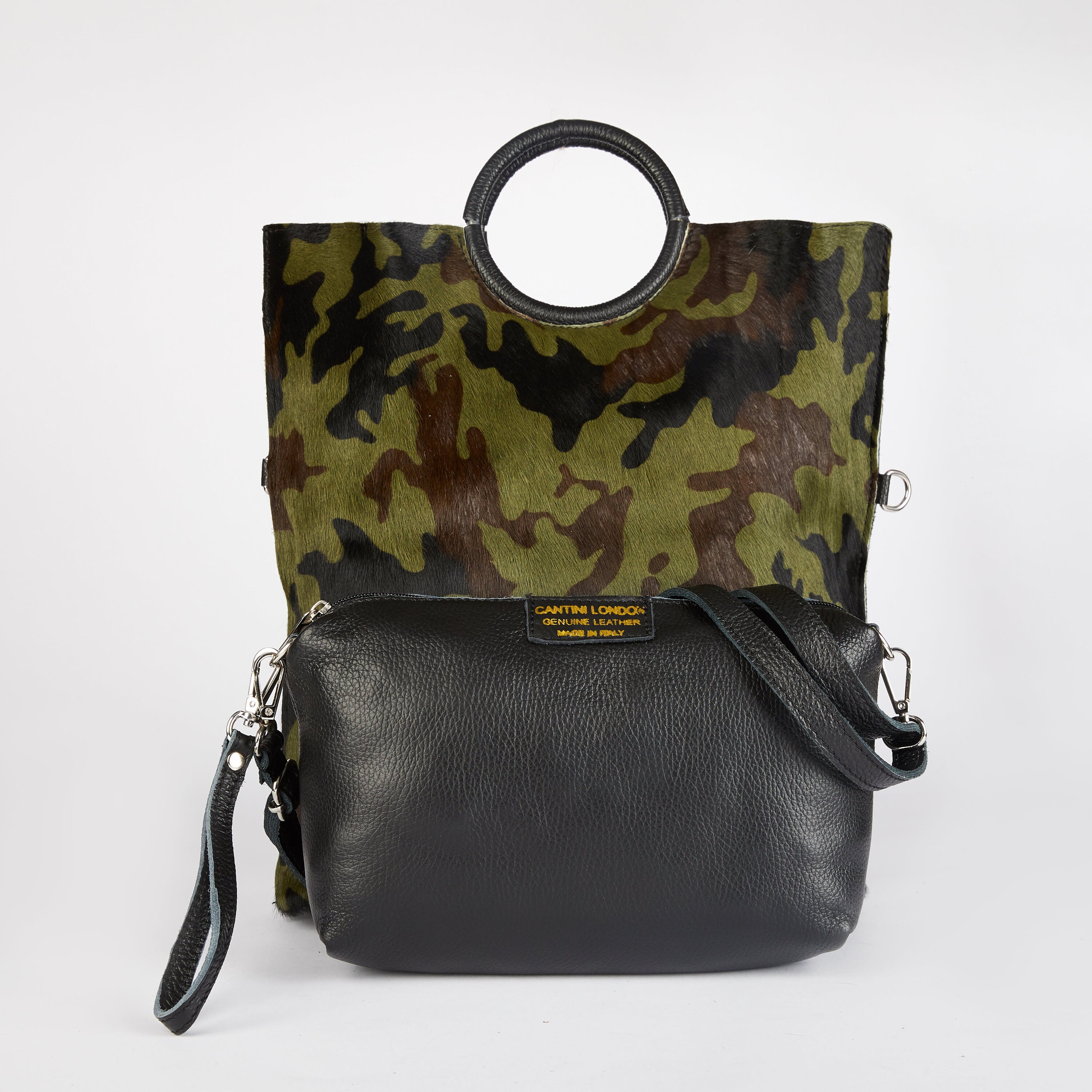 Camouflage Pony Hair Shopper Bag / Camouflage Shoulder Bag / Etsy