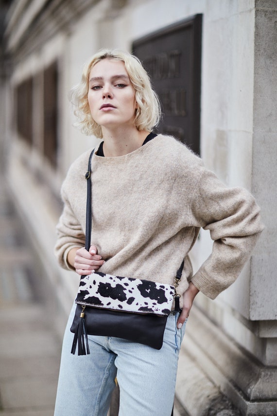 cow print clutch