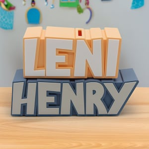 Personalisierte Spardose mit Namen für Kinder zweifarbig - Geschenkidee Taufe Geburt Geburtstag Sparschwein - Personalisierbar individuell