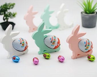 Porta Coniglietto di Pasqua Kinder Surprise | Porta Uovo di Pasqua Coniglietto di Pasqua | Vari colori | Regalo di Pasqua Uovo di Pasqua Kinder Surprise
