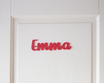 Door sign with individual imprint children's room door self-adhesive gift idea birthday child personalisable