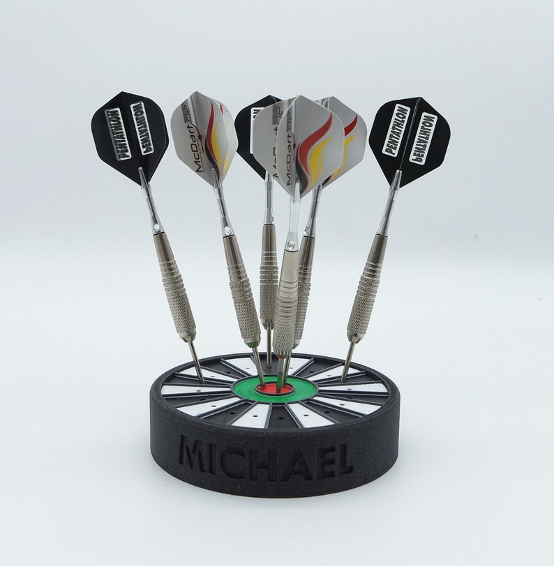 Dart stand with optional name imprint - gift idea for him & her - personalized gift