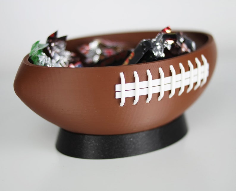 Football Snack Bowl with individual inscription gift idea for football lovers clubs team NFL Superbowl Sport Personalized image 5