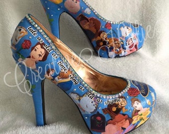 beauty and the beast high heels