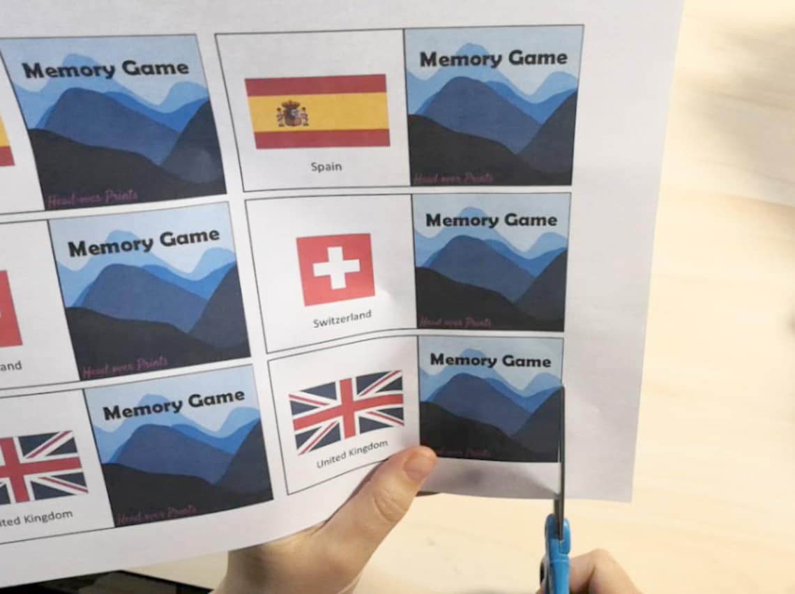 English Flags Memory Game Printable Game | Etsy
