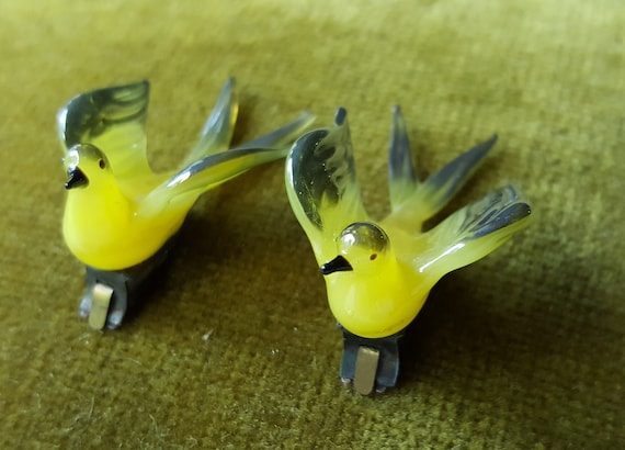 Glass Bird Earrings