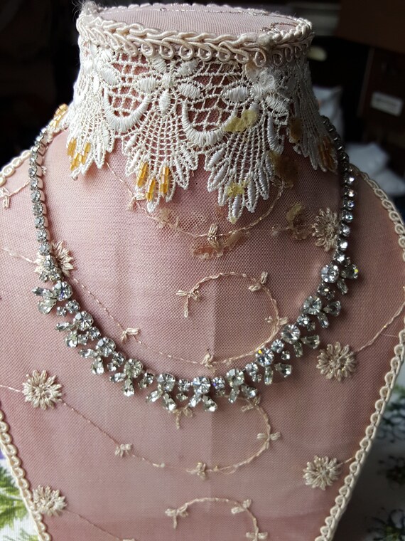 Sherman Clear Rhinestone Necklace