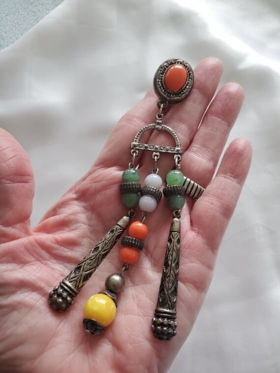 Shube/Dakota West Shoulder Earrings, Duster Beads… - image 4