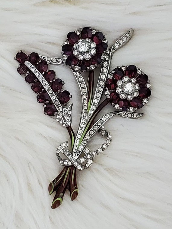 Staret Flower Brooch, Amazing Floral Spray Design,