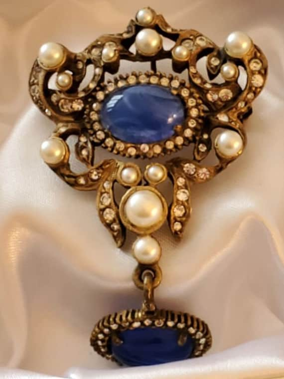 Incredible DeNicola Brooch/Drop Pendant with Flaw… - image 10