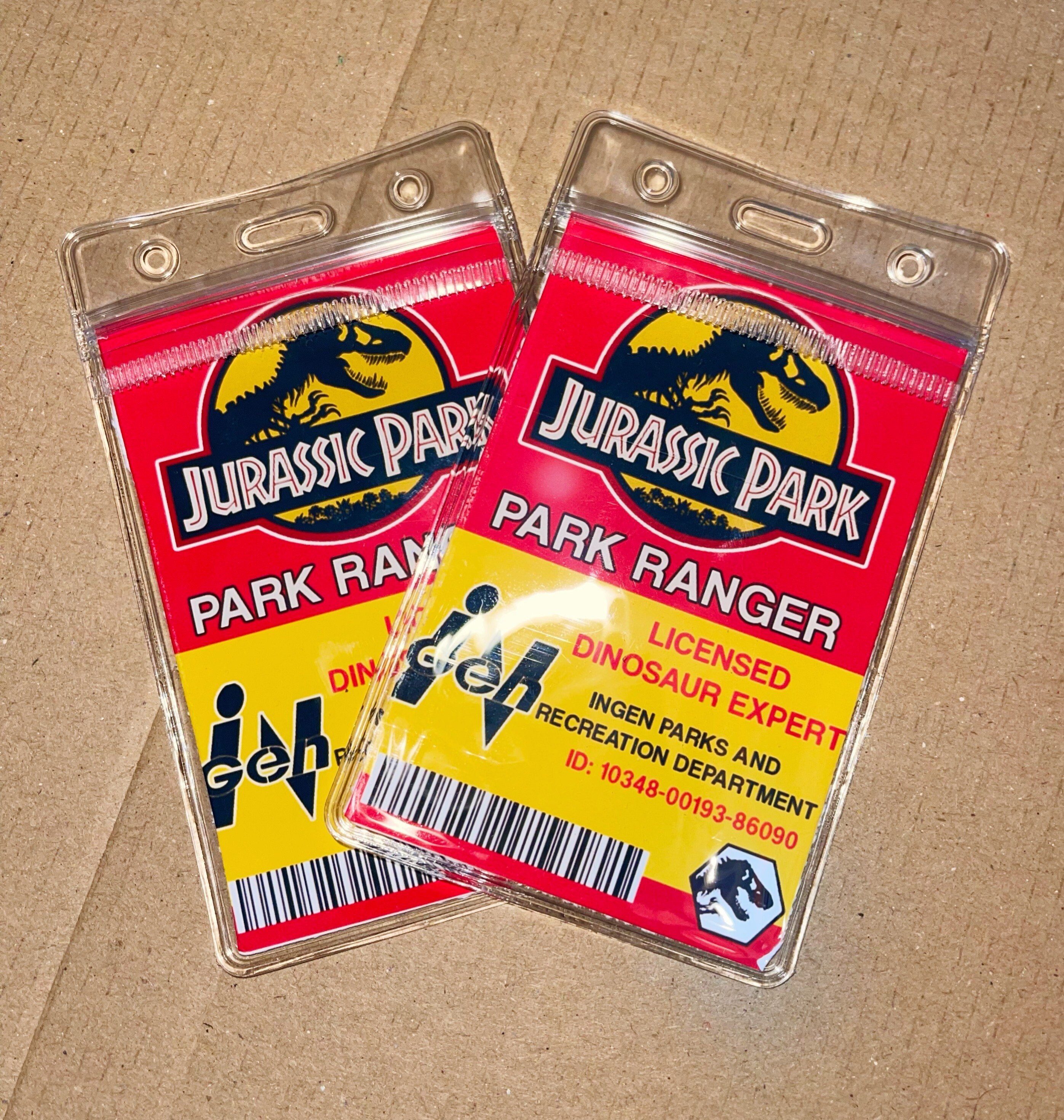 Jurassic Park Badge Park Ranger Movie Cosplay Jurassic - Etsy