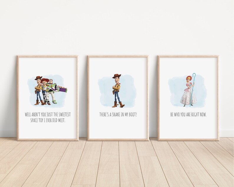 Toy Story Quotes Woody Buzz Lightyear Bo Peep Jessie Etsy