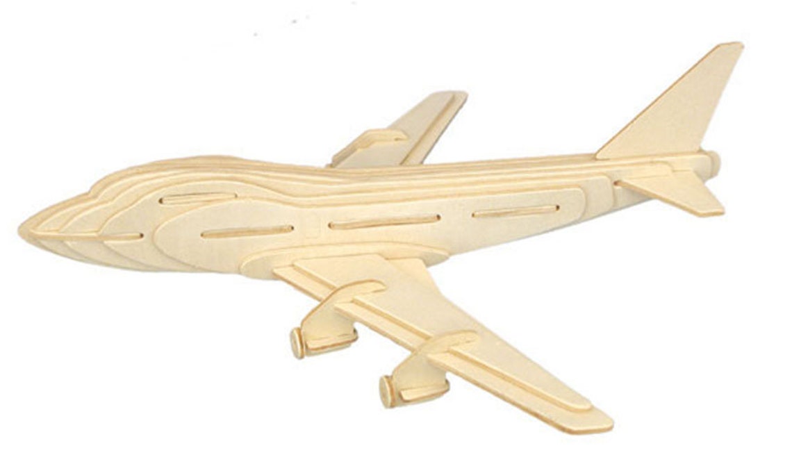 BOEING 747 Woodcraft Construction Kit 3D Wooden Model Puzzle Etsy