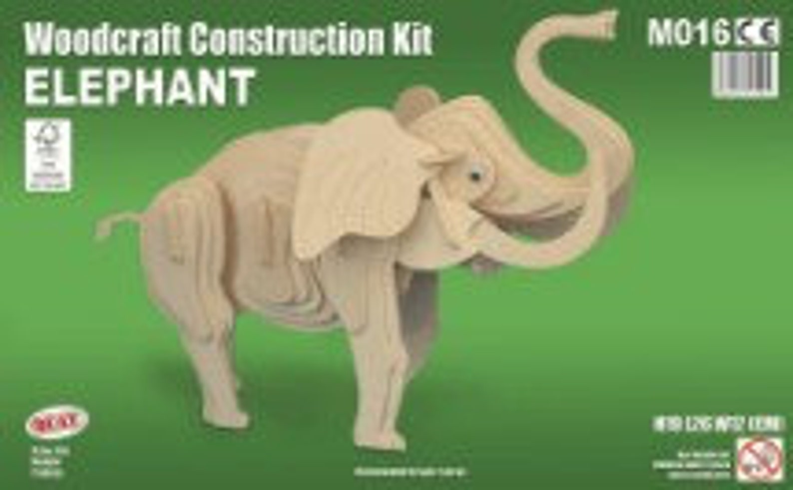 ELEPHANT Woodcraft Construction Kit 3D Wooden Model Puzzle Etsy UK