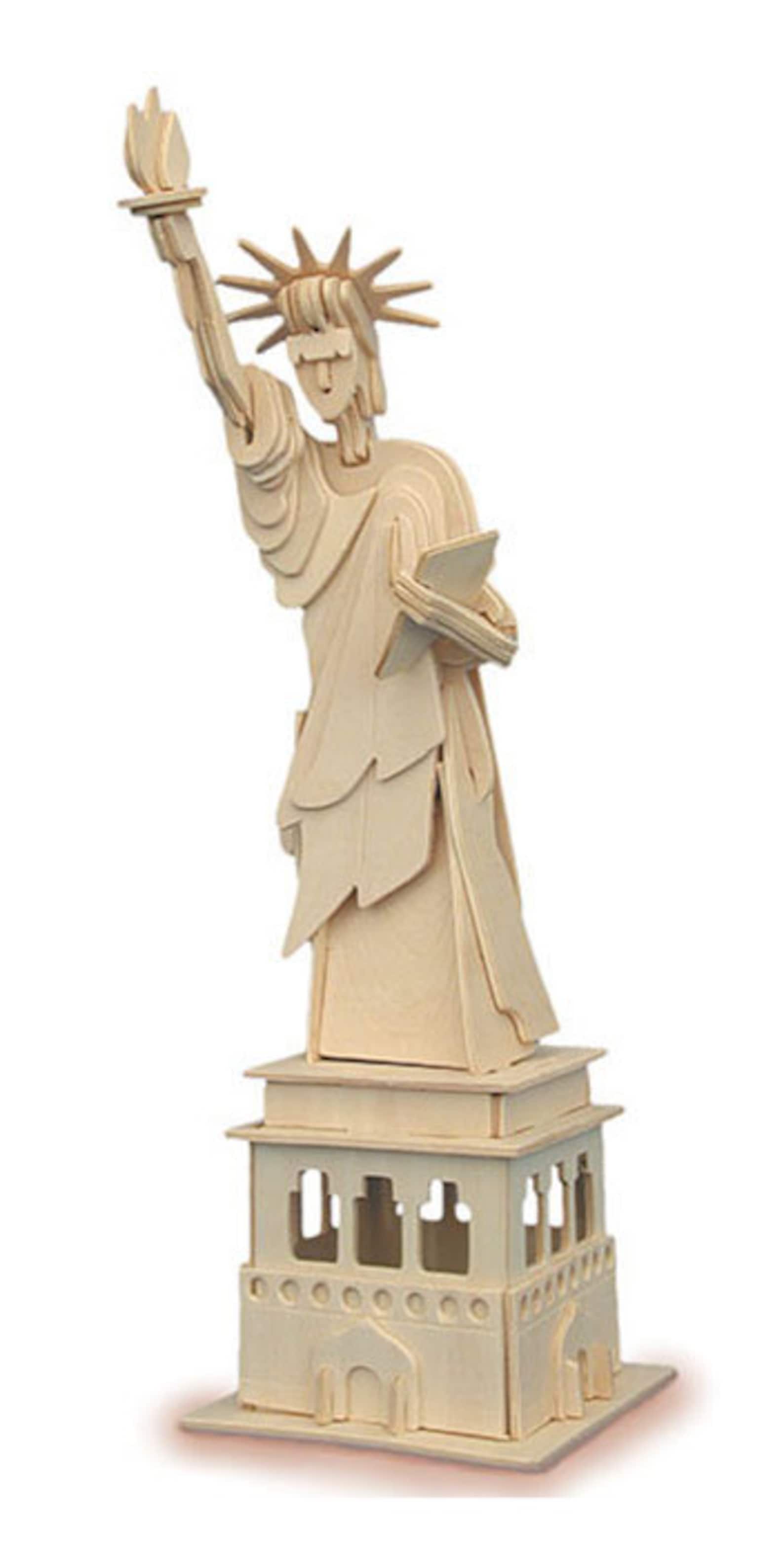 STATUE OF LIBERTY Woodcraft Construction Kit 3D Wooden Model Etsy