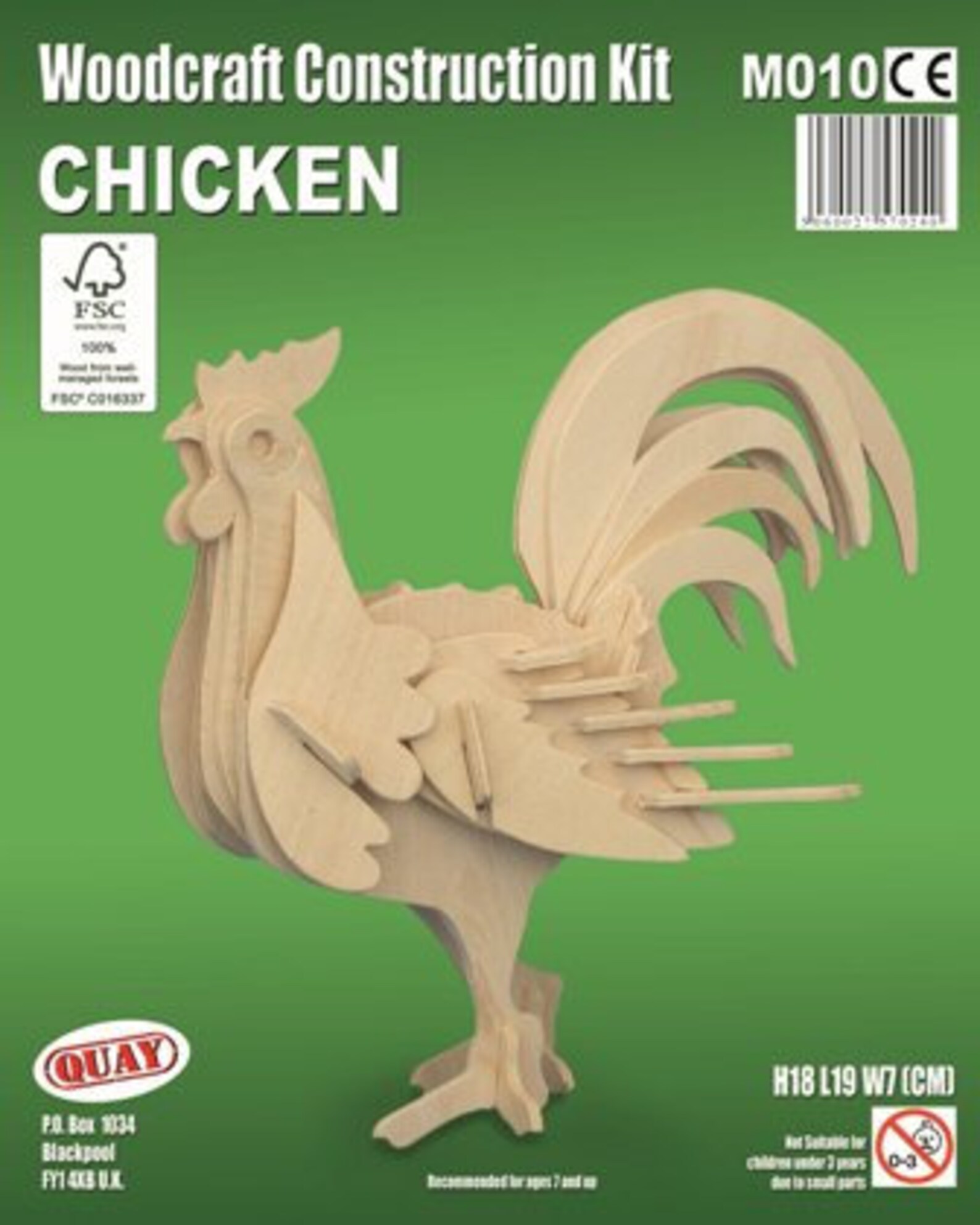 CHICKEN Woodcraft Construction Kit 3D Wooden Model Puzzle Etsy