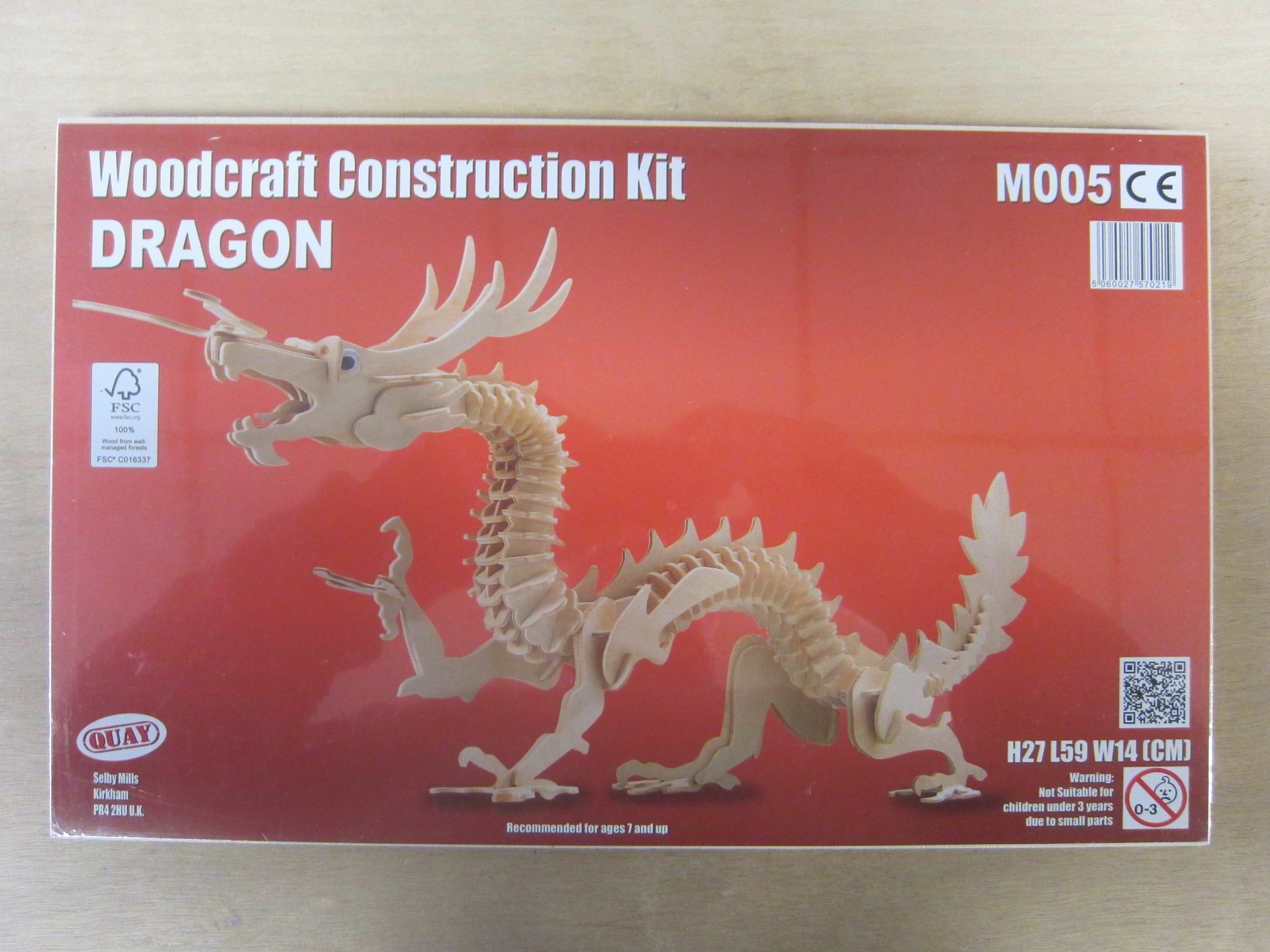 DRAGON Woodcraft Construction Kit 3D Wooden Model Puzzle for Etsy